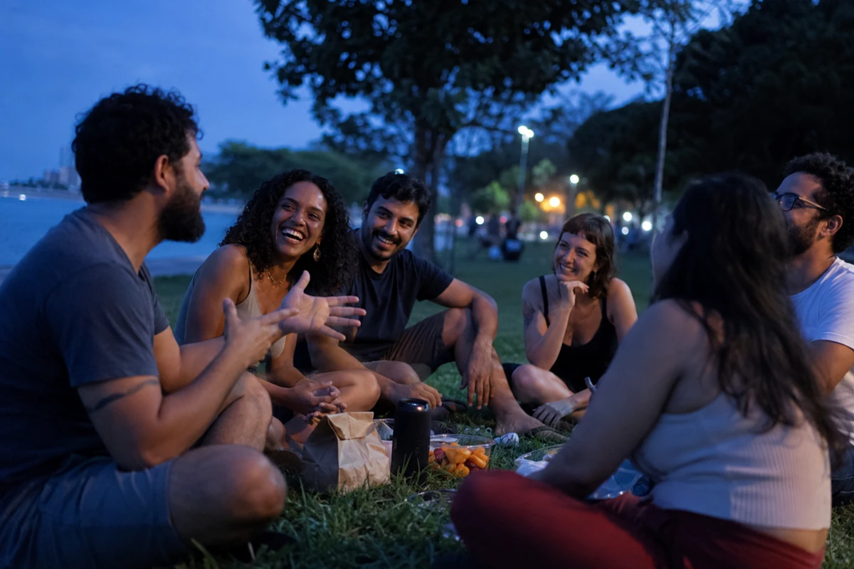 Grupo do Connect Tribes em atividade presencial